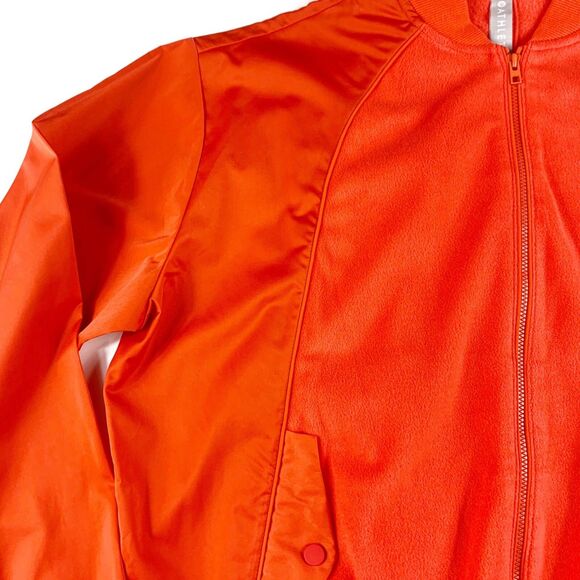 Athleta Jacket Lightweight Zion Microfleece Unlined Orange Size XS Oversized - Picture 6 of 12